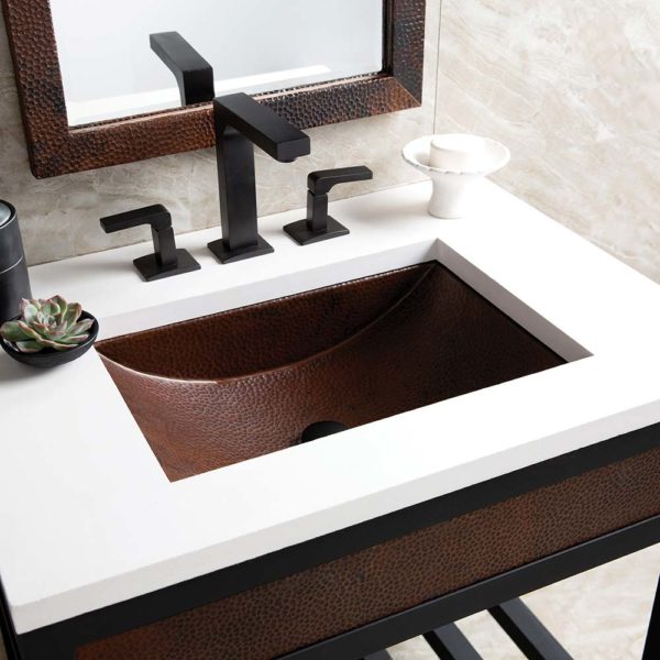Native Trails Avila Hand Hammered Copper Undermount Bathroom Sink