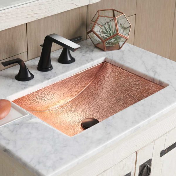 Native Trails Avila Hand Hammered Copper Undermount Bathroom Sink