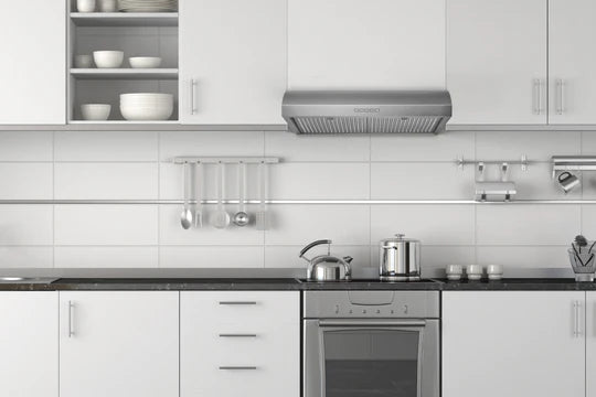 Hauslane 30" Chef  UC-B018SS 600 CFM Ducted Stainless Steel Undercabinet Range Hood