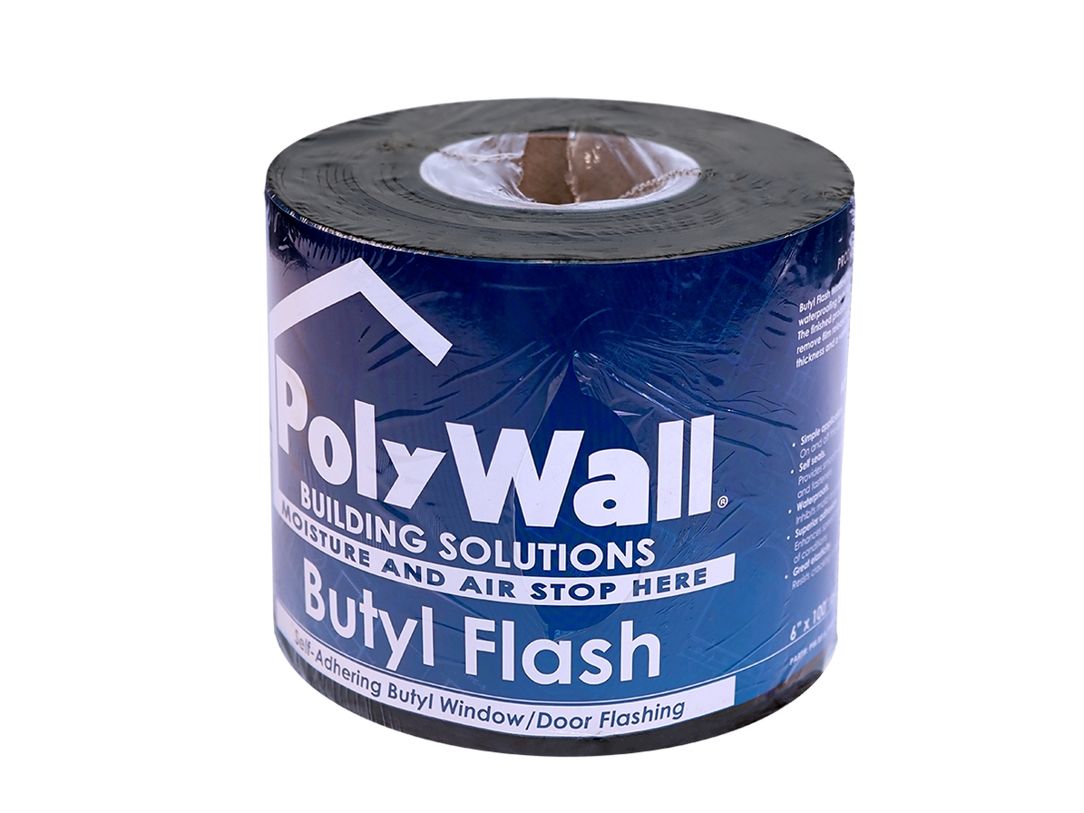 PolyWall Butyl Flash Window Flashing 6”x 100’ — Rise
