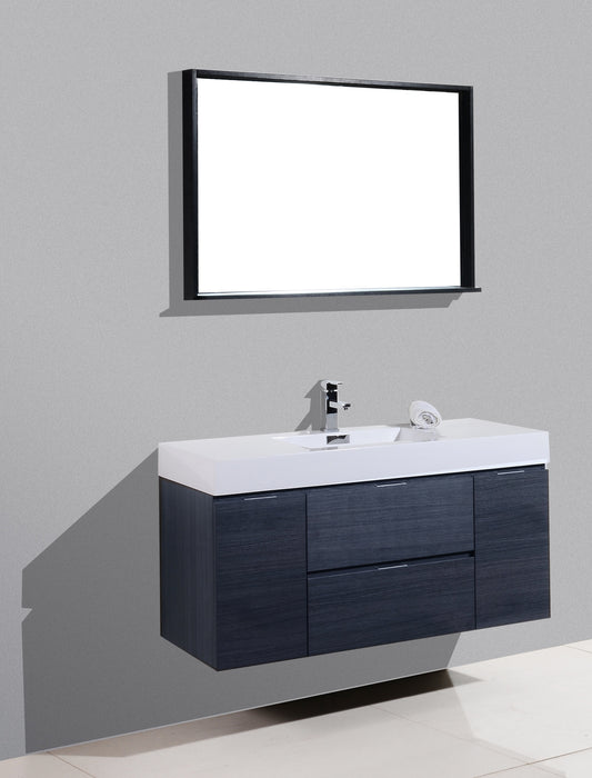 Juniper 48 Wall Mounted Bathroom Sink, Grey