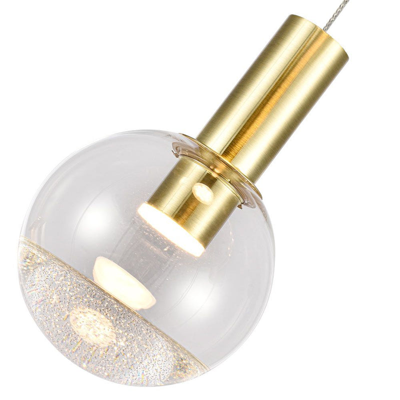 VONN Sienna 5-Light VAC3185BRS Integrated LED Chandelier with Globe Shades - Brass