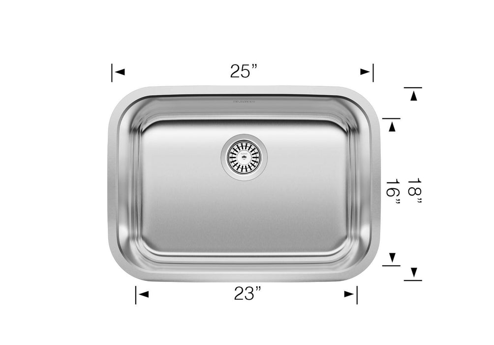 Blanco Stellar Medium Single Bowl Stainless Steel Sink - 441025