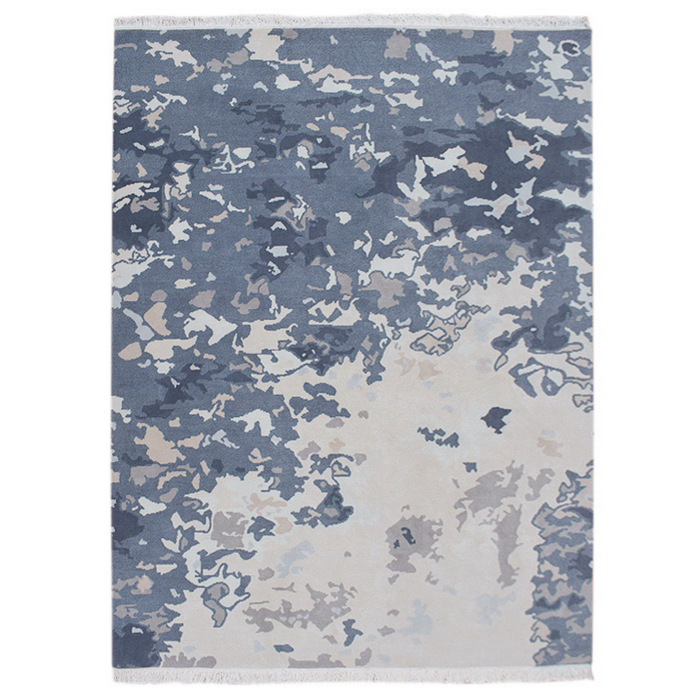 Organic Weave Branksome Wool Handknotted Blue/Grey Rug