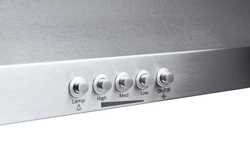 Hauslane 30" Chef  UC-C100 700 CFM Ducted Stainless Steel Undercabinet Range Hood