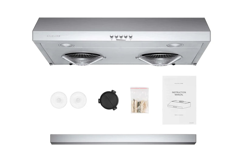 Hauslane 30" Chef  UC-C100 700 CFM Ducted Stainless Steel Undercabinet Range Hood