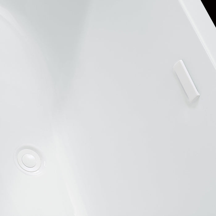 Cahaba Virgo 63 in. Freestanding Acrylic Tub in Glossy White