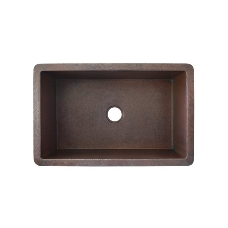 Native Trails Cocina 33-Inch Hand-Hammered Copper Kitchen Sink