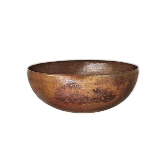 Native Trails Maestro Round Hammered Copper Vessel Bathroom Sink