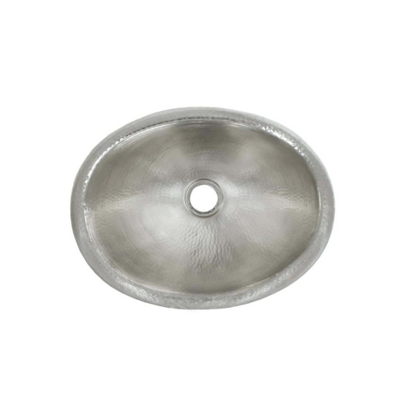 Native Trails Rolled Baby Classic Oval Drop-in Hand Hammered Copper Bathroom Sink