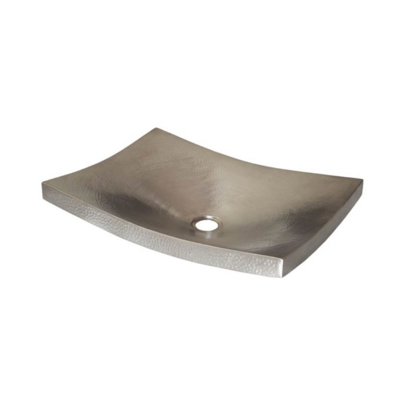 Native Trails Kohani 20" Hand-Hammered Curved Copper Vessel Bathroom Sink