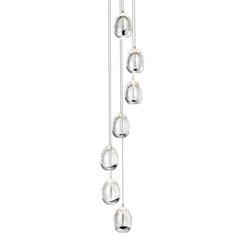 VONN Venezia 7-Light VAC3207CH Integrated LED Chandelier in Polished Chrome