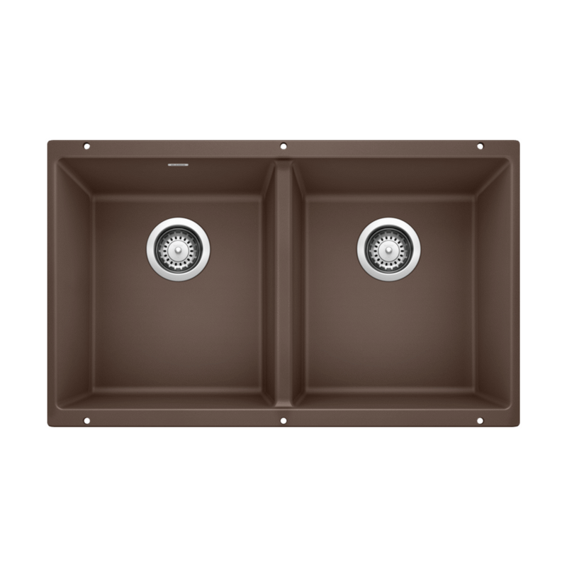 Blanco PRECIS Equal Double Bowl 29.75 in SILGRANIT Kitchen Sink