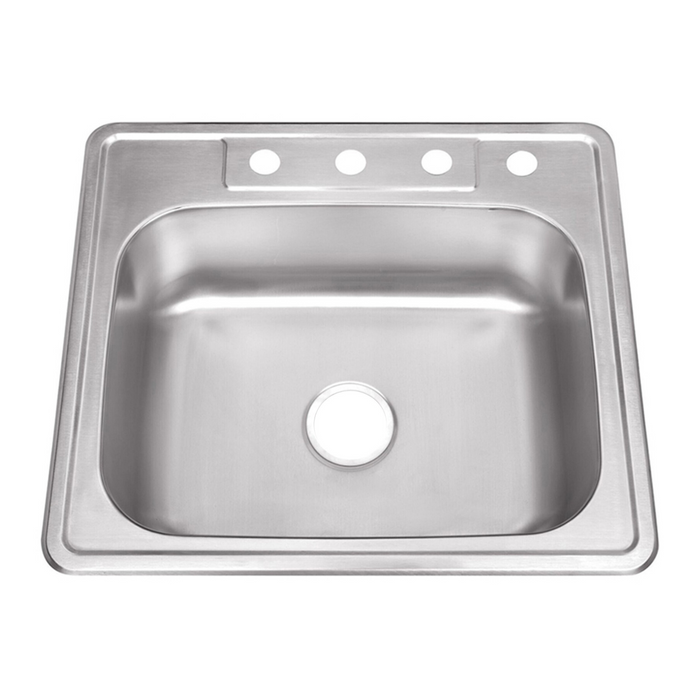 Cahaba 25 in. Single Bowl 20 Ga. Stainless Steel Kitchen Sink