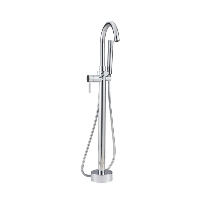 Cahaba Caylin Single Handle Freestanding Tub Faucet with Handshower in Chrome