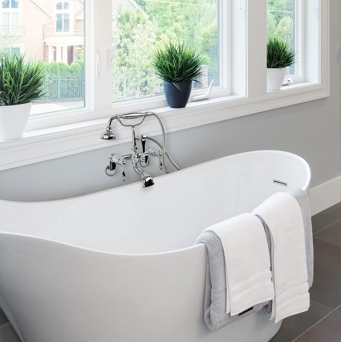 Cahaba Traditional Wall-Mounted Tub Filler with Handshower