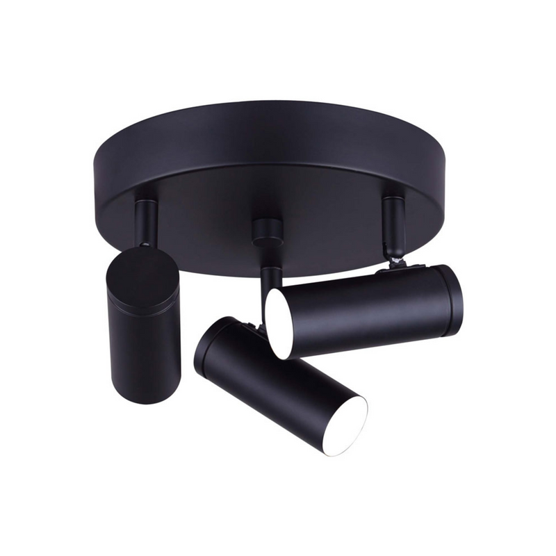 Canarm KELBY Matte Black 3 Light LED Circular Track Light