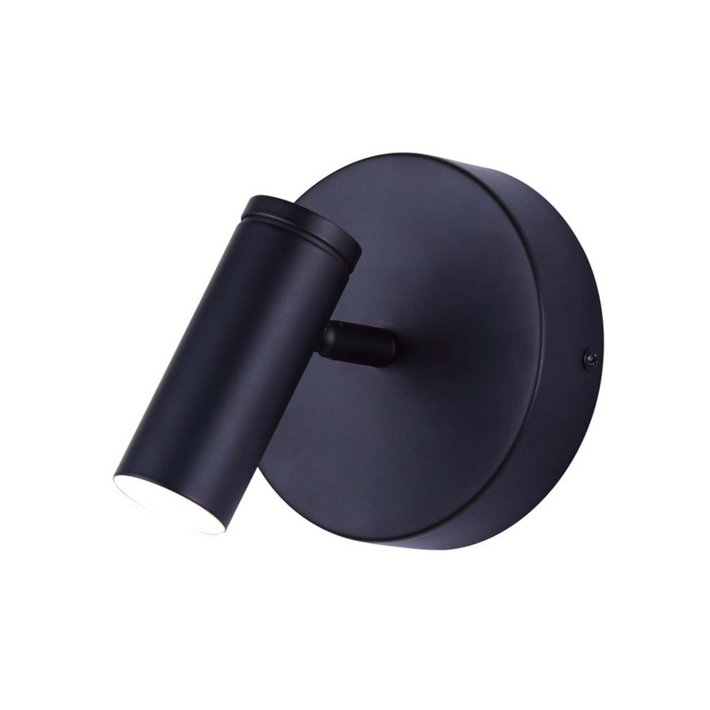 Canarm KELBY Matte Black Single Light LED Circular Track Light