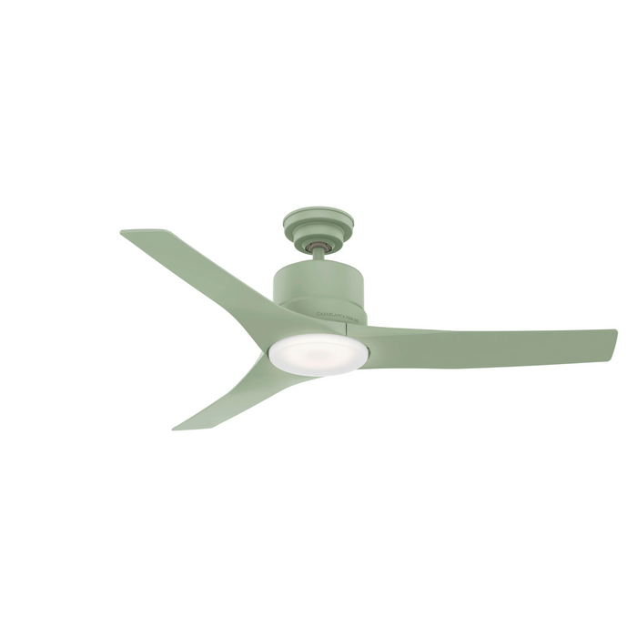 Casablanca Piston Outdoor 52 Inch Ceiling Fan with LED Lights - Soft Sage