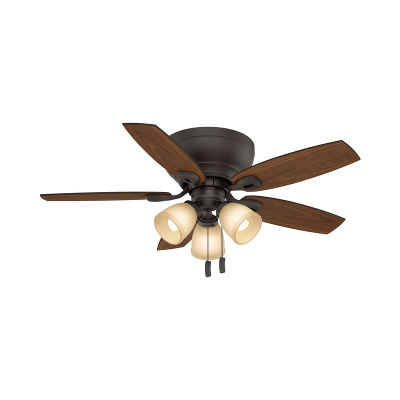 Casablanca Durant 3 Light Low Profile 44 Inch Ceiling Fan - Maiden Bronze/Walnut