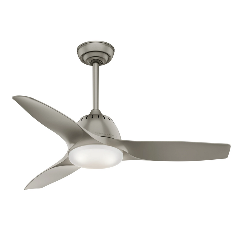 Casablanca Wisp 44 Inch Ceiling Fan with LED Light - Painted Pewter