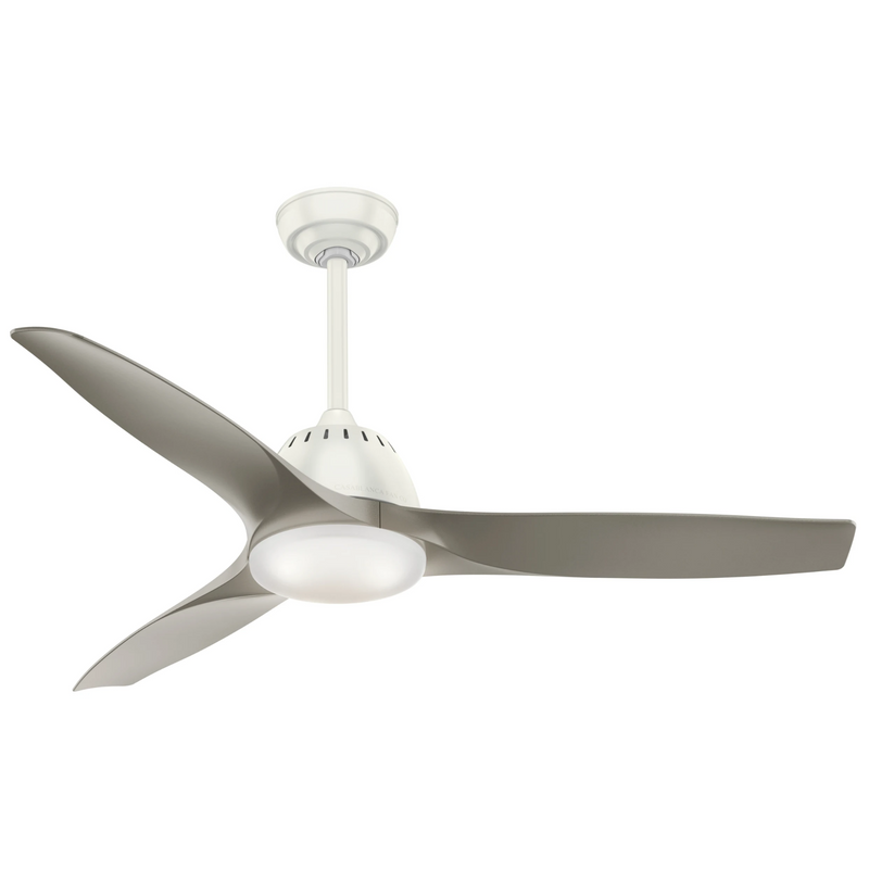 Casablanca Wisp 52 Inch Ceiling Fan with LED Light - Fresh White/Painted Pewter