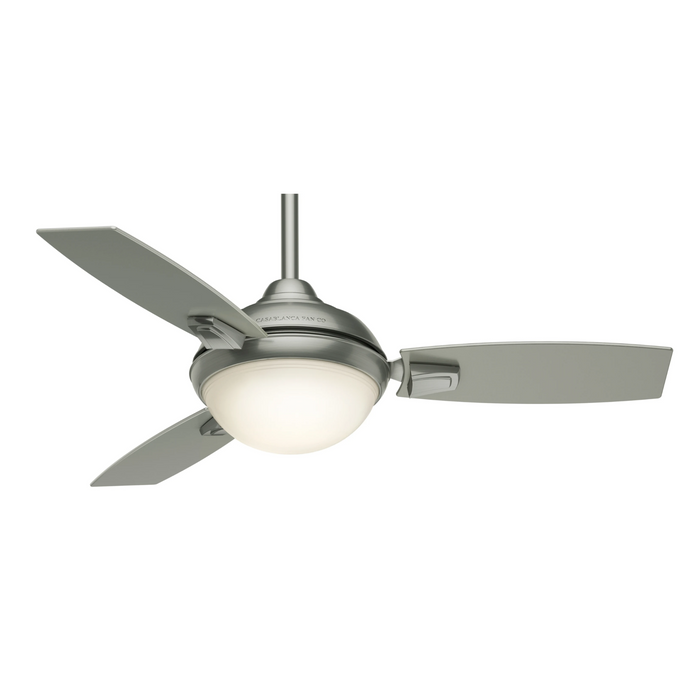 Casablanca Verse Outdoor 44 Inch Ceiling Fan with LED Light - Brushed Nickel/Casa Platinum