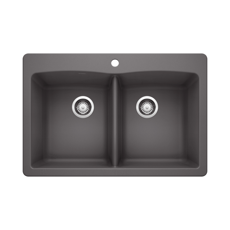 Blanco Diamond Equal Double Dual Mount SILGRANIT Kitchen Sink
