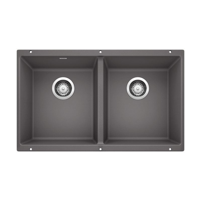 Blanco PRECIS Equal Double Bowl 29.75 in SILGRANIT Kitchen Sink