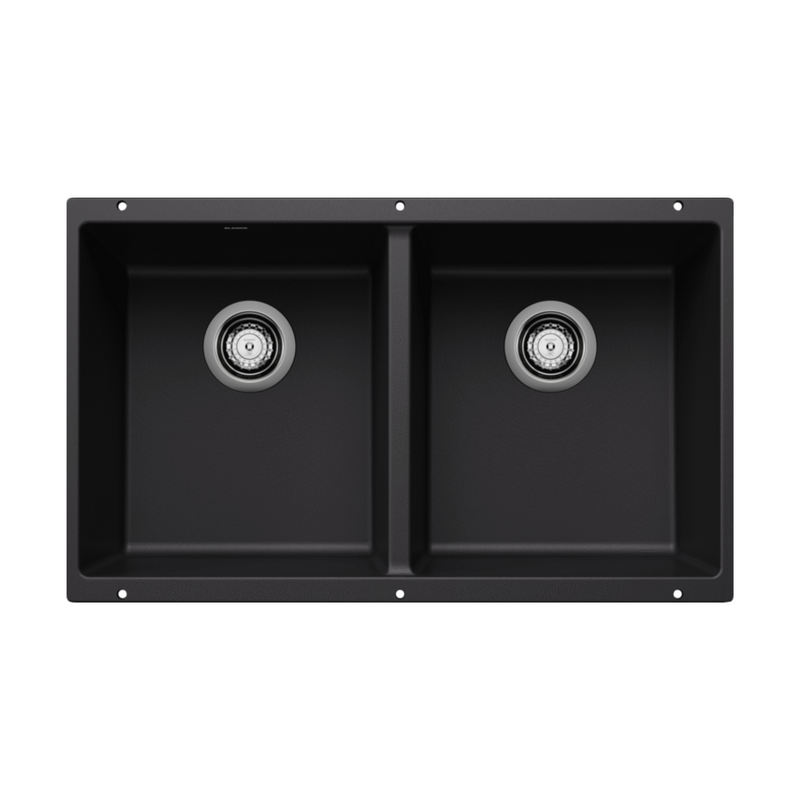 Blanco PRECIS Equal Double Bowl 29.75 in SILGRANIT Kitchen Sink
