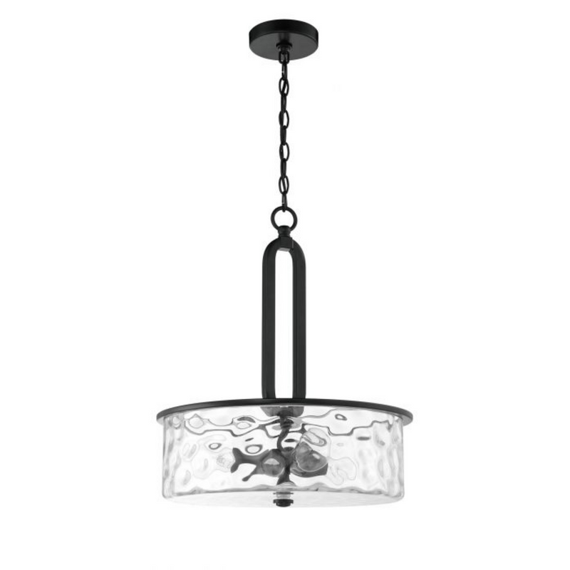 Craftmade Collins 3 Light Pendant Lamp in Flat Black