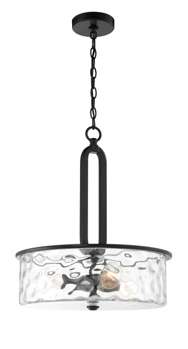 Craftmade Collins 3 Light Pendant Lamp in Flat Black