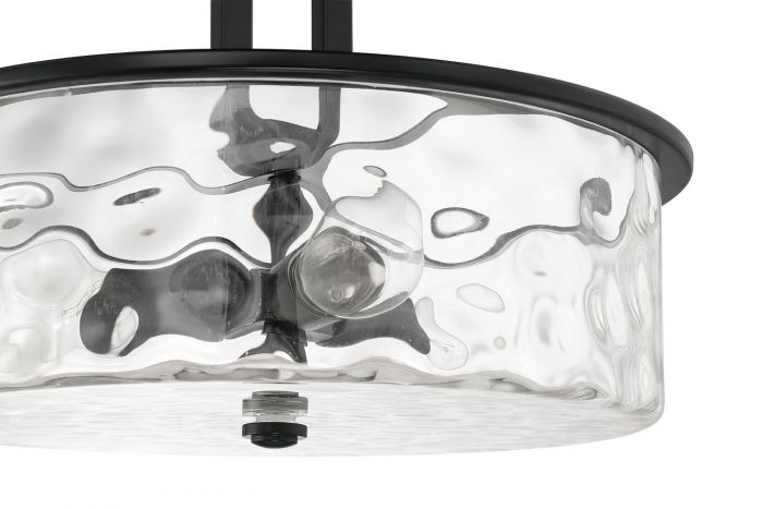 Craftmade Collins 3 Light Pendant Lamp in Flat Black