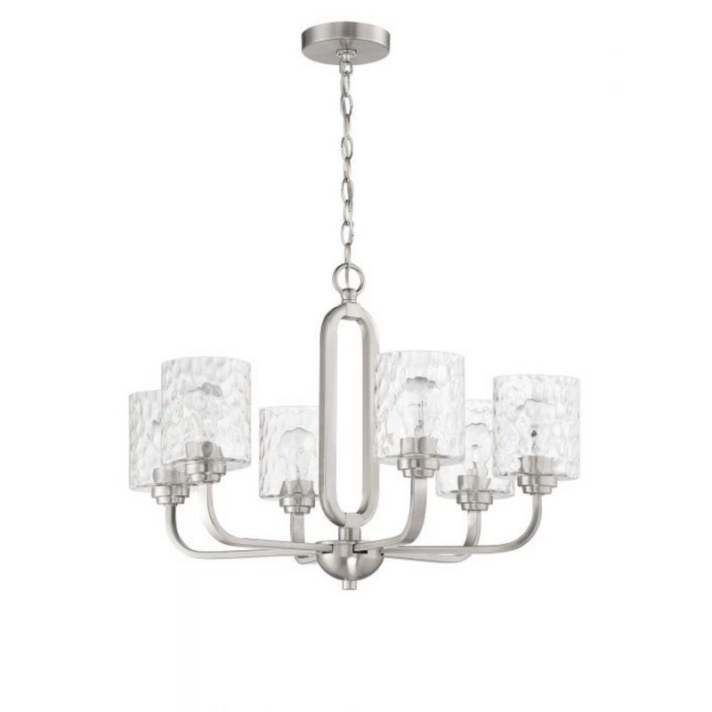 Craftmade Collins 6 Light Brushed Polished Nickel Chandelier