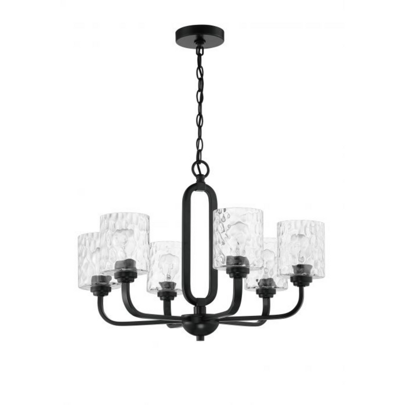 Craftmade Collins 6 Light Flat Black Chandelier
