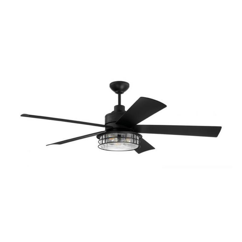 Craftmade 56" Garrick in Flat Black w/ Flat Black Blades - GAR56FB5