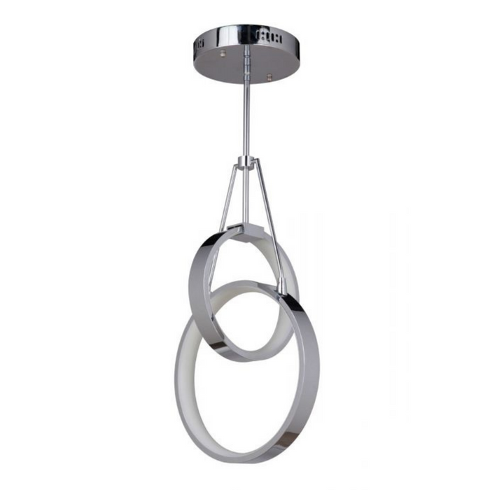 Craftmade Anillo 2 Ring LED Pendant in Chrome