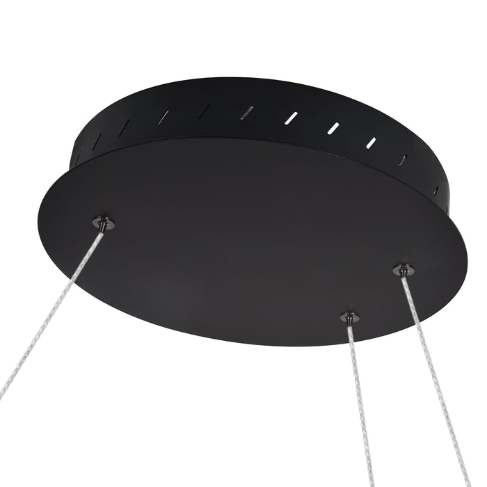 VONN Capella 50" VMC32410BL Multi-Ring LED Chandelier in Black