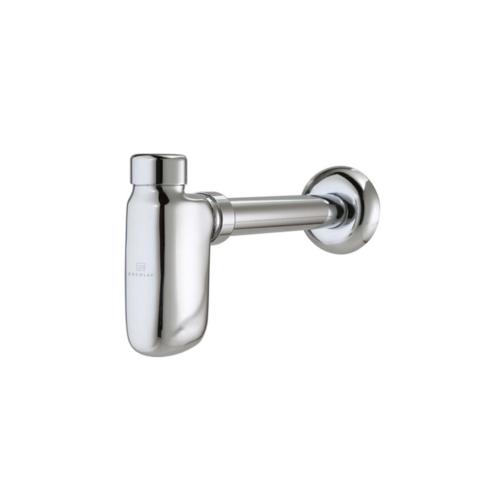 DECOLAV Satin Nickel Decorative Bottle Trap with 13" Tailpipe Length