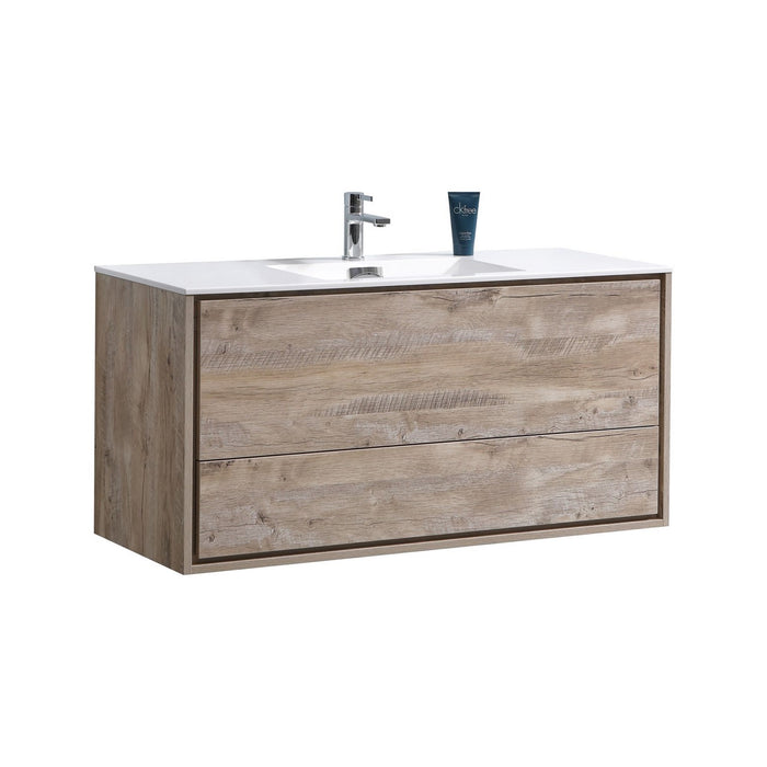 KubeBath DeLusso 48" Single Sink Wall Mount Modern Bathroom Vanity