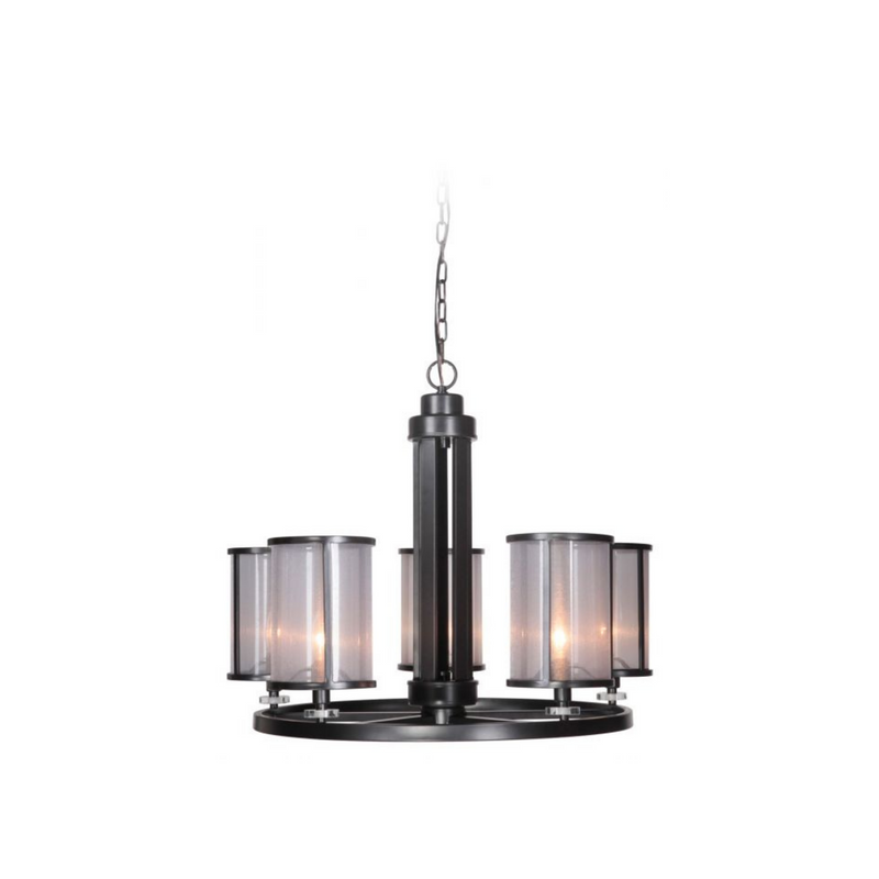 Craftmade Danbury 5 Light Chandelier in Matte Black