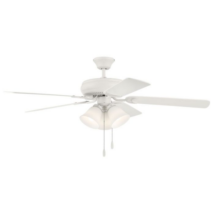 Craftmade Decorator's Choice 52-inch Ceiling Fan with 3 Lights in Matte White
