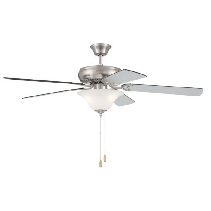 Craftmade Decorator's Choice 52-inch Ceiling Fan in Brushed Polished Nickel