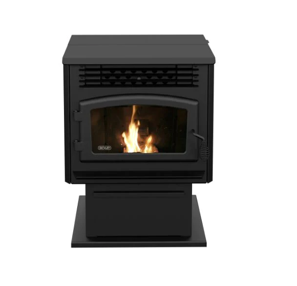 Drolet DP00070KVG Eco-55 Pellet Stove with 3" Ground Floor Kit