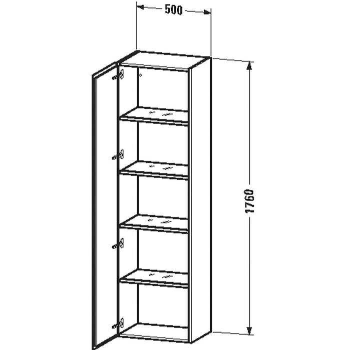 Duravit L-Cube Tall Cabinet Mediterranean Oak - LC1181R7171