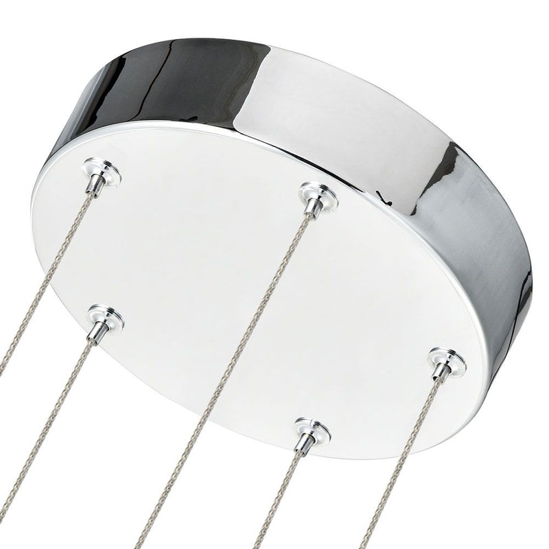 VONN Sienna 5-Light VAC3185CH Integrated LED Chandelier with Globe Shades - Polished Chrome