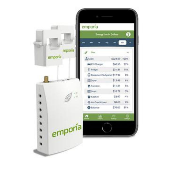 Emporia Gen 2 Vue Home Energy Monitor with 2 Sensors