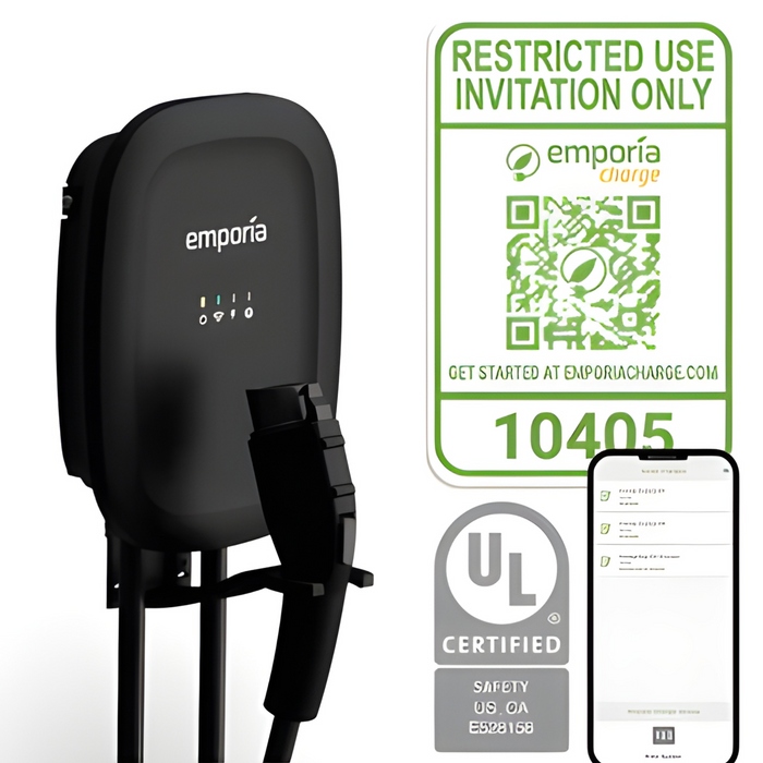 Emporia Level 2 48 AMP EV Charger UL Listed with ProControl - Charging —  Rise
