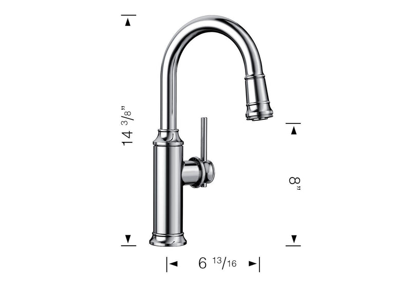 Blanco Empressa Bar Pull-Down Stream Faucet