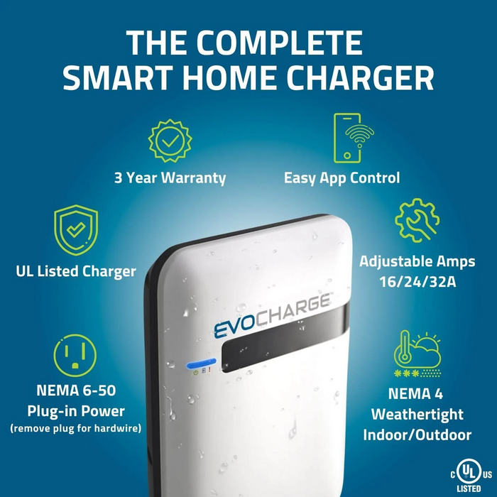 EvoCharge iEVSE Home Charging Station 40 Amp Level 2 EV Charger